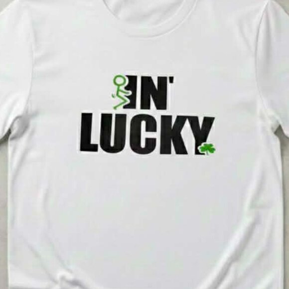 Men’s “F-In Lucky” St. Patrick’s Day Tee - Picture 2 of 2